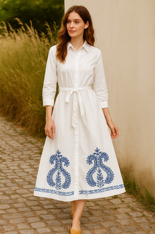 Robe chemise longue