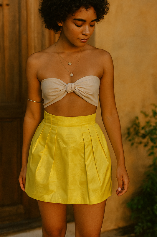 Jupe Bazin jaune