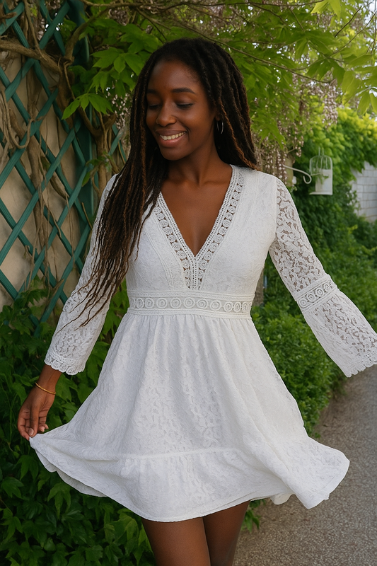 Robe dentelle blanche